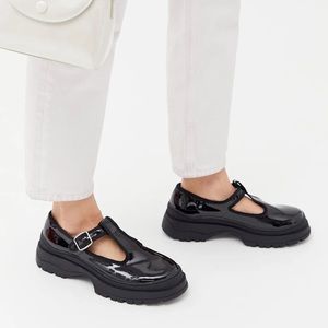 Urban Outfitters Patent Chunky T-Strap Oxford